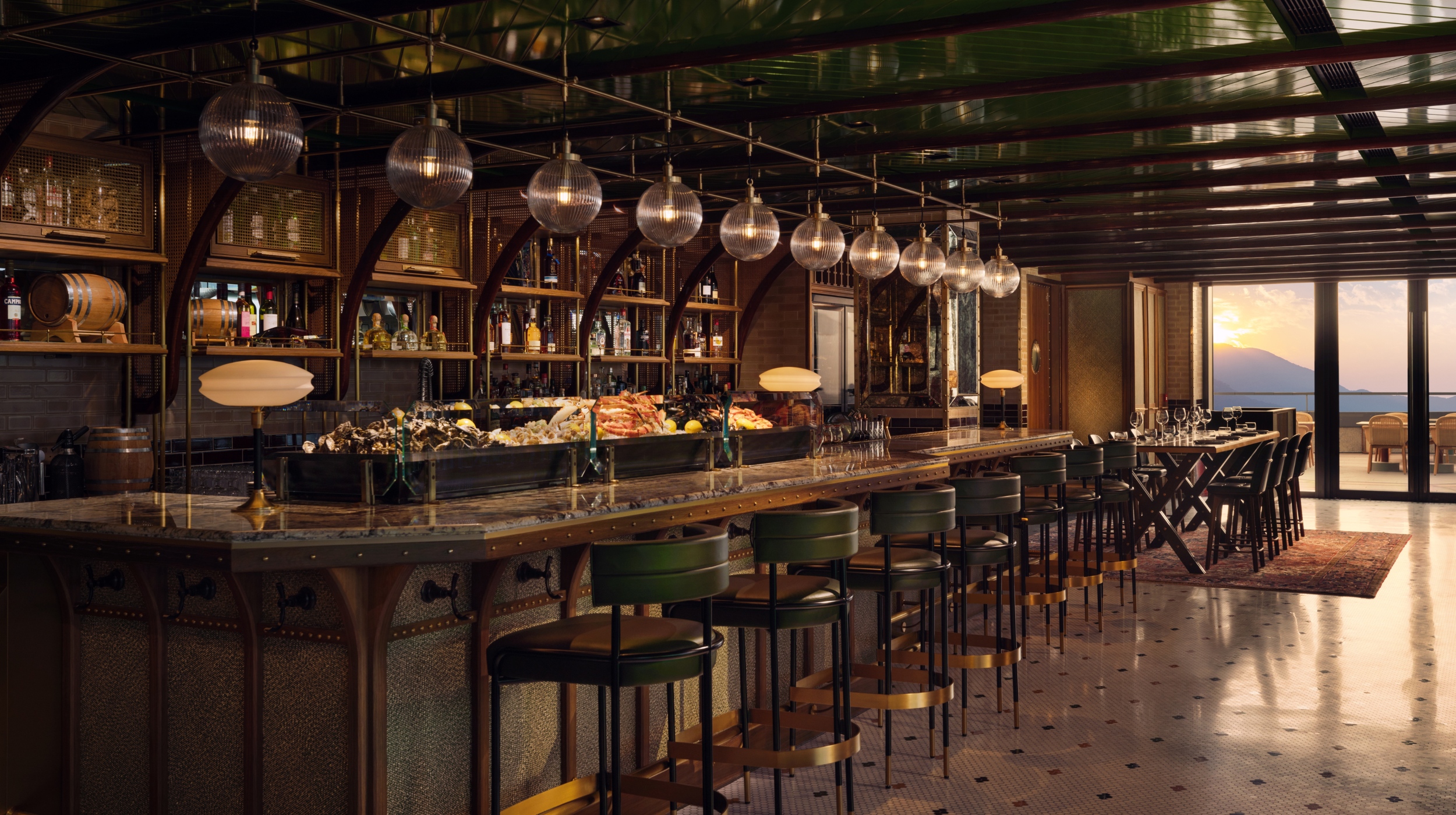 A rooftop meat and seafood lovers’ paradise.
